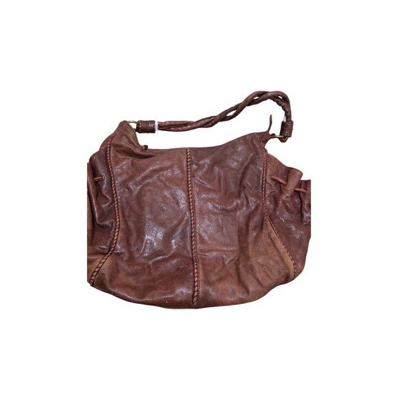 Hobo International Brown Leather Shoulder Bag With Fringe Detail & Interior Pock - Picture 1 of 9